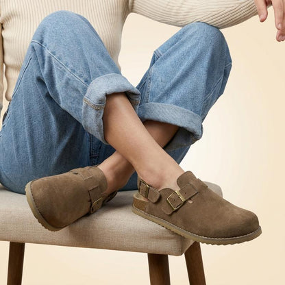 Brooklyn Suede Slingback Clogs for Women